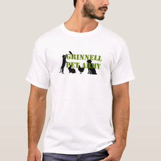 Grinnell Pet Army T-shirt with stencil and animals