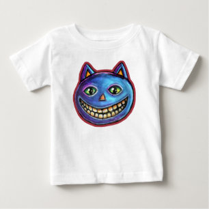Grinning Blue Cat Vintage Halloweenies Baby T-Shirt
