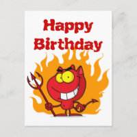 Grinning Devil With Pitchfork