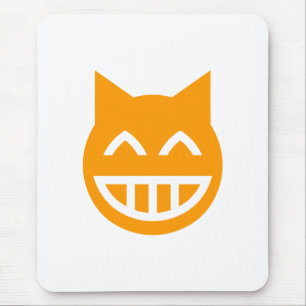 Grinning Emoji Cat Mouse Pad