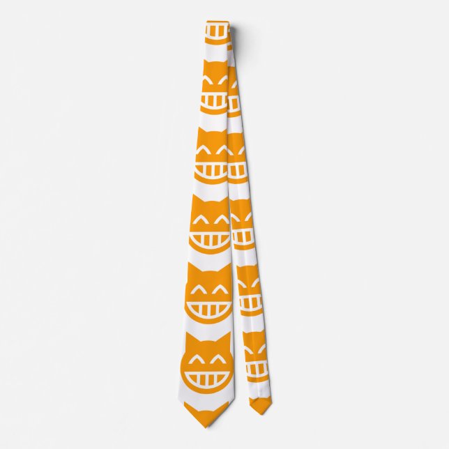 Grinning Emoji Cat Tie (Front)