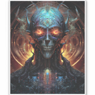 Grinning Evil Alien Man Sci-Fi Art