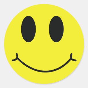 Grinning Face Classic Classic Round Sticker