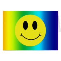 Grinning Face Classic Gradient Greeting Card