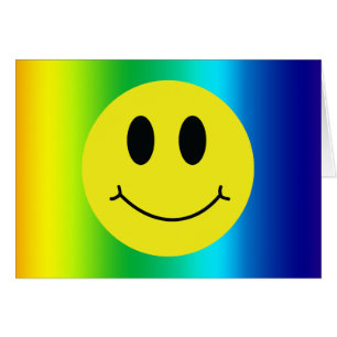 Grinning Face Classic Gradient Greeting Card