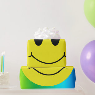 Grinning Face Classic Smiley Gradient Wrapping Paper