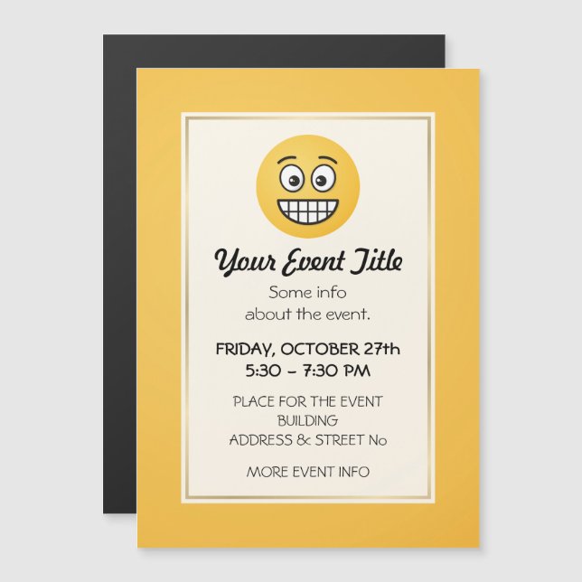 Grinning Face with Open Eyes (Front/Back)