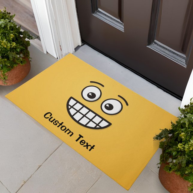 Grinning Face with Open Eyes Doormat (Creator Uploaded)