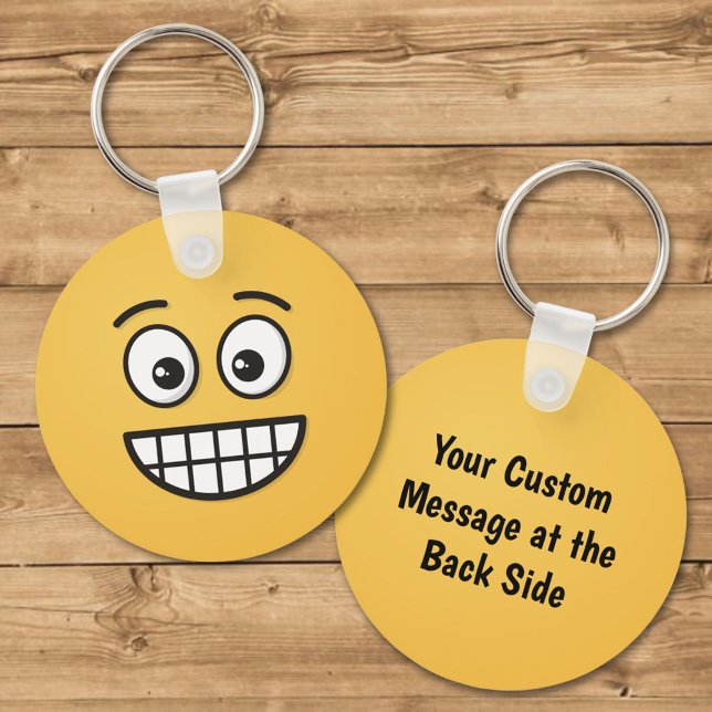 Grinning Face with Open Eyes Key Ring (Creator Uploaded)
