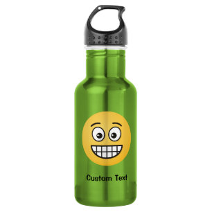 Grinning Face with Open Eyes Water Bottle
