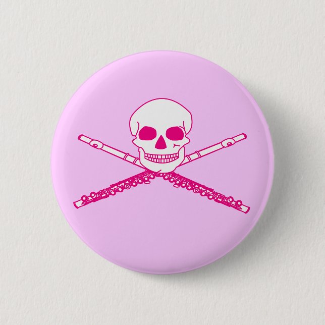 Grinning Flute With Skull Button (Front)
