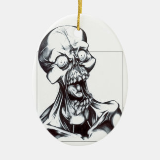 Grinning Ghoul Ceramic Ornament