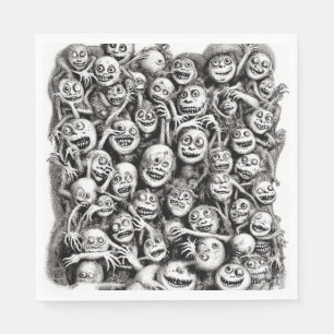 Grinning Ghouls- Paper Luncheon napkins