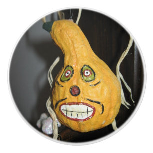 Grinning Gourd Ceramic Knob