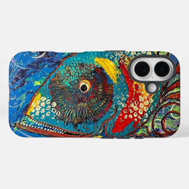Grinning Grouper iPhone case (Back (Horizontal))
