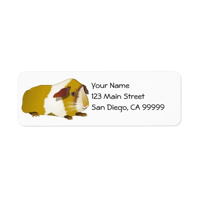 Grinning Guinea Pig Return Address Label (Front)