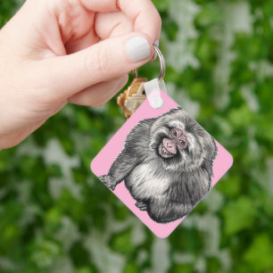 Grinning Monkey - Customisable Funny Gift  Key Ring