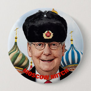 Grinning Moscow Mitch McConnell 10 Cm Round Badge