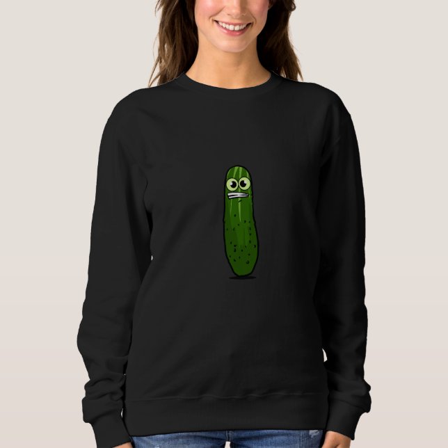 Grinning Pickle Face Sweatshirt (Front)