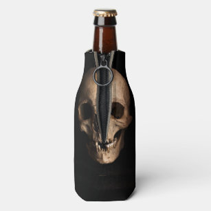 Grinning Skull Head Split Open Bottle Cooler