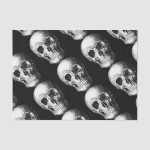 Grinning Skull Tissue Paper Black