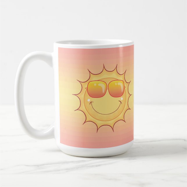 Grinning Sun Coffee Mug (Left)