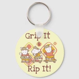 Grip It and Rip It Skateboarding Key Ring
