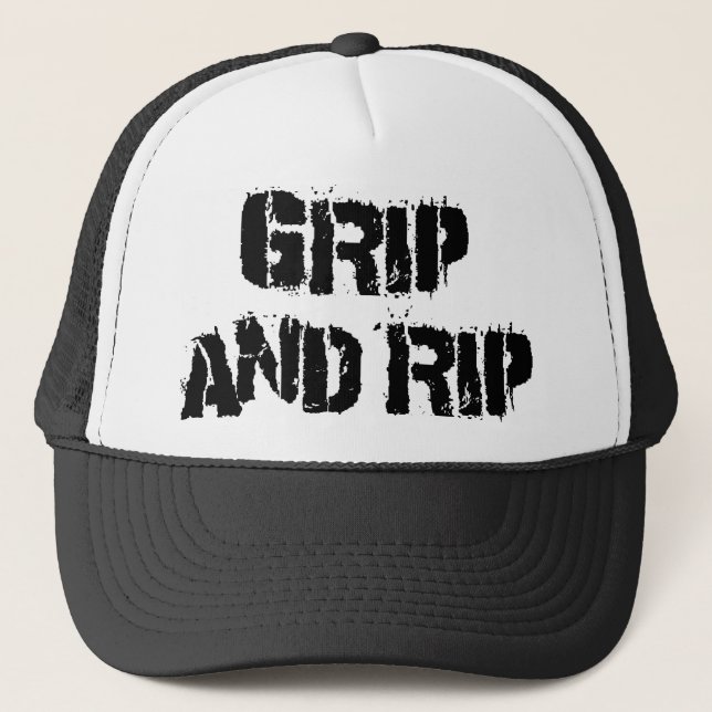 Grip & Rip Armwrestling Trucker Hat (Front)