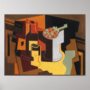 Gris - Bottle And Fruit Bowl Poster