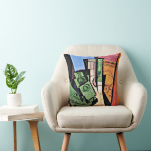 Gris - Breakfast, colourful painting, Cushion