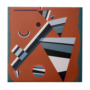 Gris by Kandinsky Abstract Painting Modern Art Ceramic Tile