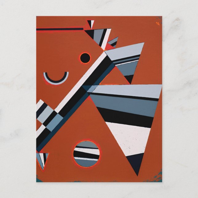 Gris by Kandinsky Abstract Painting Modern Art Postcard (Front)
