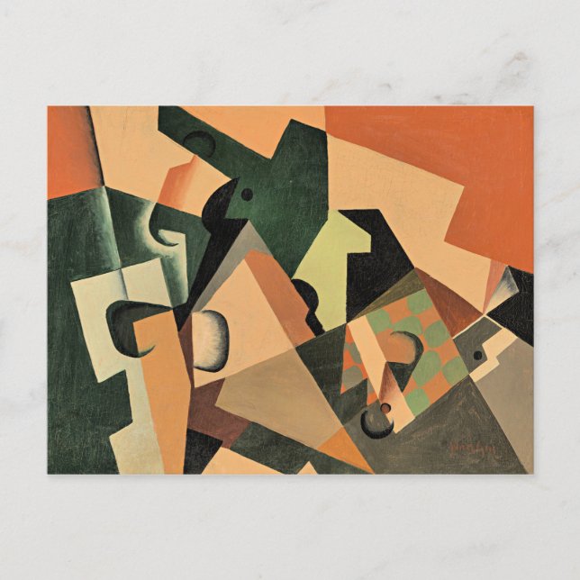 Gris - Glass and Chequerboard Postcard (Front)