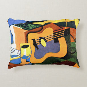 Gris - Guitar and Bottle Decorative Cushion