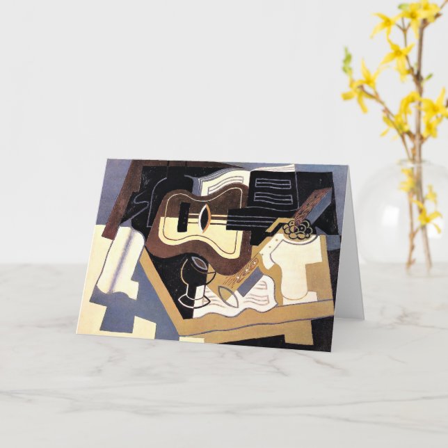 Gris - Guitar and Clarinet, fine art, Card (Yellow Flower)