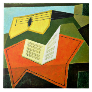 Gris - Guitar and Music Paper Ceramic Tile