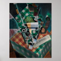 Gris - Still Life With Checked Tablecloth 1915