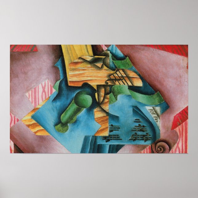 Gris - Violin And Glass Poster (Front)