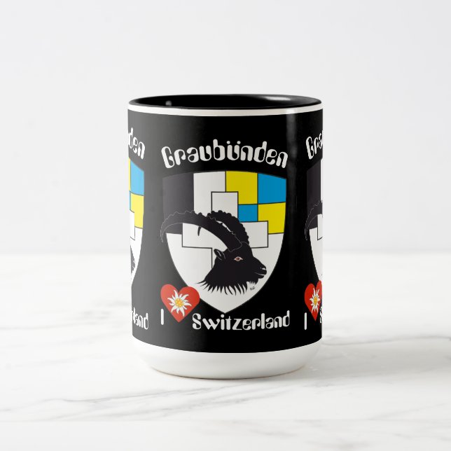 Grischun Grigioni Two-Tone Coffee Mug (Center)