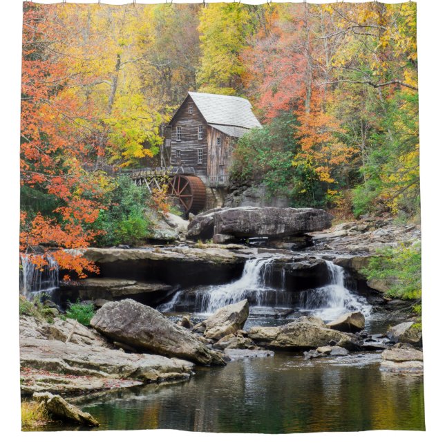 Grist Mill at Glade Creek Scenic West Virginia Shower Curtain (Front)