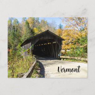 Grist Mill bridge in Vermont Holiday Postcard