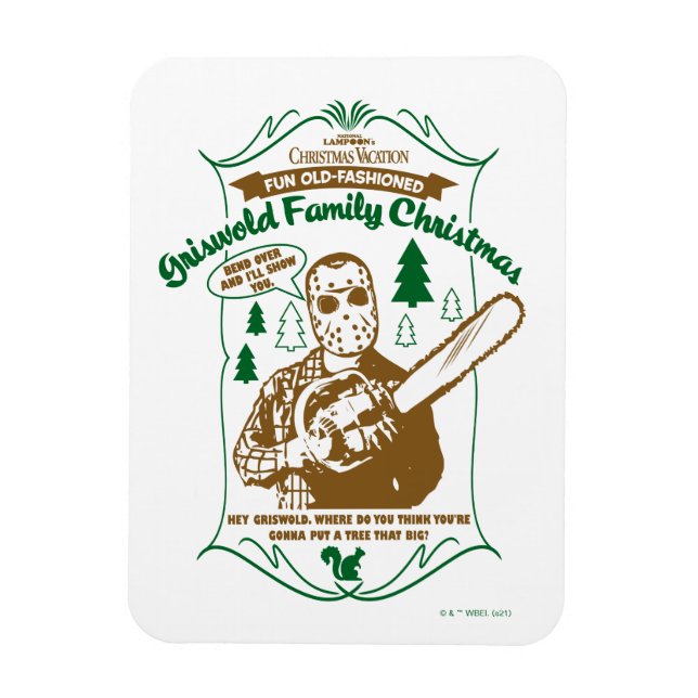 Griswold Family Christmas Chainsaw Graphic Magnet (Vertical)