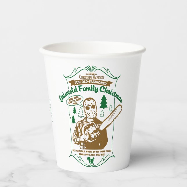 Griswold Family Christmas Chainsaw Graphic Paper Cups (Front)
