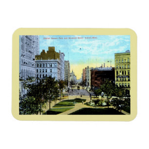 Griswold St., Detroit 1910 Vintage  Magnet