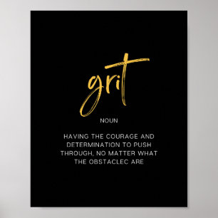 Grit Inspiring Quote Poster