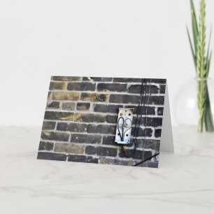Gritty City Wall With Electric Box and Wires Card