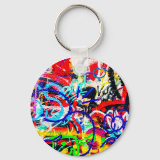 Gritty Crazy Graffiti Key Ring