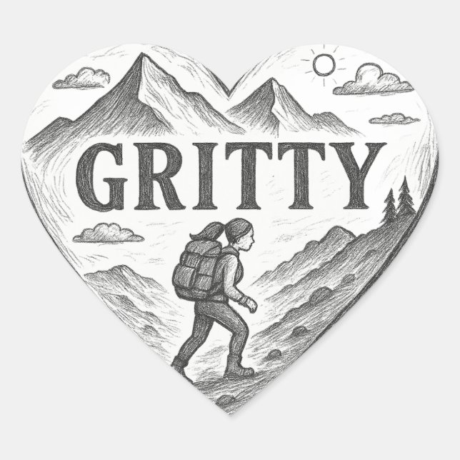Gritty Heart Sticker (Front)