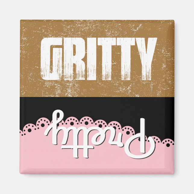 Gritty or Pretty Dishwasher Clean Dirty Magnet (Front)