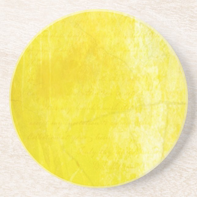 Gritty Yellow Coaster (Front)